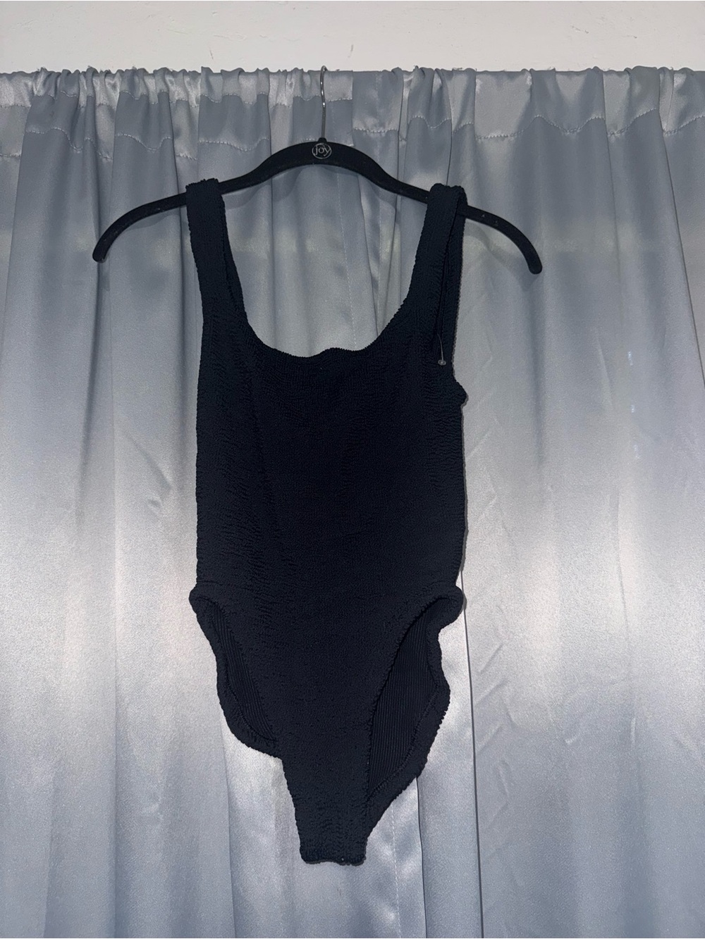 Hunza G Black Textured One-Piece Swimsuit